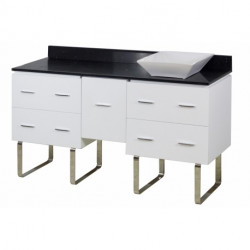 American Imaginations AI-143 Xena Quartz Plywood-Veneer Vanity Set In White