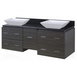 American Imaginations AI-145 Xena Quartz Plywood-Melamine Vanity Set In Dawn Grey