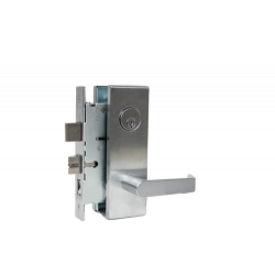 Pamex MS Series Escutcheon Plate Mortise Lock, Satin Chrome