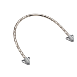 Locknetics DC-PL Light Duty Door Cord W/ Silver Plastic End Caps, Stainless Steel Cable