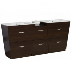 American Imaginations AI-12 Floor Mount Plywood-Melamine Vanity Set In Wenge