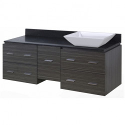 American Imaginations AI-146 Plywood-Melamine Vanity Set In Dawn Grey