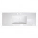 American Imaginations AI-1555 Ceramic Top Set In White Color And Drain