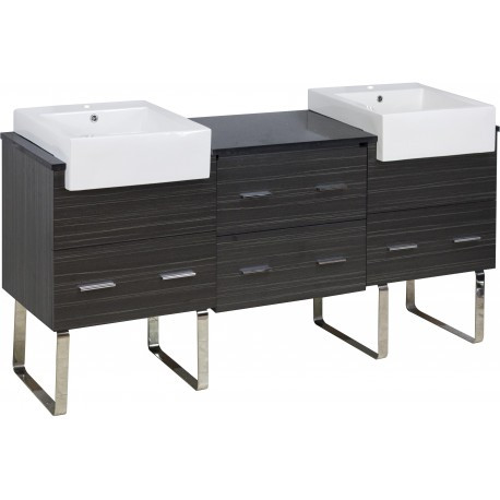 American Imaginations AI-155 Xena Farmhouse Series Plywood-Melamine Vanity Set In Dawn Grey