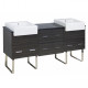 American Imaginations AI-155 Xena Farmhouse Series Plywood-Melamine Vanity Set In Dawn Grey