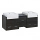 American Imaginations AI-159 Rectangle Plywood-Melamine Vanity Set In Dawn Grey