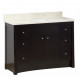 American Imaginations AI-165 Birch Wood-Veneer Vanity Set In Distressed Antique Walnut