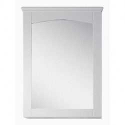 American Imaginations AI-17425 31.5-in.H Modern Plywood-Veneer Wood Mirror, White