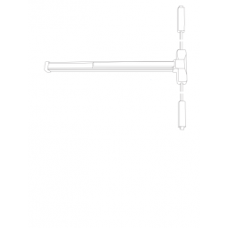 PDQ 4200V Series Surface Vertical Rod Exit Device, UL Listed, Hex Key Dogging