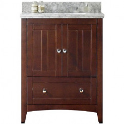 American Imaginations AI-1755 Plywood-Veneer Vanity Set In Walnut