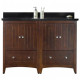 American Imaginations AI-1776 Plywood-Veneer Vanity Set In Walnut