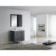 American imaginations AI-1812 Modern Wall Mount Plywood-Melamine Vanity Base Only In Dawn Grey