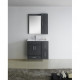 American imaginations AI-1812 Modern Wall Mount Plywood-Melamine Vanity Base Only In Dawn Grey