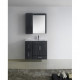 American imaginations AI-1812 Modern Wall Mount Plywood-Melamine Vanity Base Only In Dawn Grey