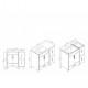 American imaginations AI-1812 Modern Plywood-Melamine Vanity Base Set Only In Dawn Grey