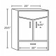 American Imaginations AI-1813 Plywood-Melamine Vanity Set In Dawn Grey