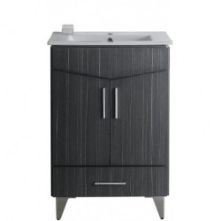 American Imaginations AI-1813 Rectangle Plywood-Melamine Vanity Set In Dawn Grey