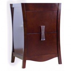 American imaginations AI-1820 Modern Birch Wood-Veneer Vanity Base Only In Coffee