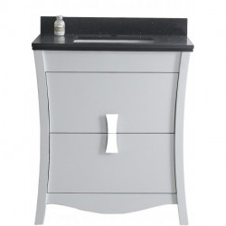 American Imaginations AI-1829 Rectangle Birch Wood-Veneer Vanity, Color- White