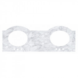 American Imaginations AI-1833 61.8-in. W x 23.8-in. D Marble Top In Bianca Carara Color