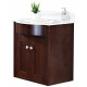 American Imaginations AI-1836 Tiffany Birch Wood-Veneer Vanity Set In Coffee