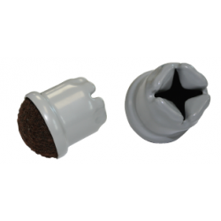 Expanded Technologies 136 1-1/2" Slip-On Floor Savers, Brown Sleeve, (Fits 1" to 1-3/8" leg)