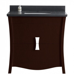 American Imaginations AI-1823 Modern Birch Wood-Veneer Vanity Set In Coffee