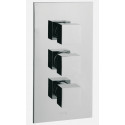 Rain Therapy PS 3071-QT/Q/R In Wall Thermostatic 3/4" Valve w/ Shut-Off & Filters, Square Knob, 3 Control