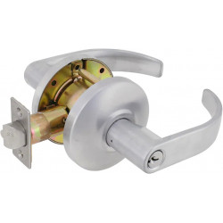 Delaney F Series SD Lever Style Grade 1 Extra Heavy Duty Cylindrical Leverset, Finish - Satin Chrome