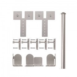 Custom Service Hardware QG.1300.D.02 Dually Rolling Door Hardware Long Bracket Kit