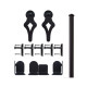 Custom Service Hardware QG.1300.PL.02 Palm-Leis Hardware Short Bracket Kit