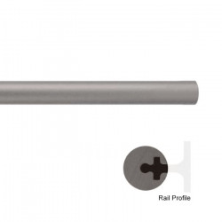Custom Service Hardware QG.4006.0 Round Aluminum Rail for Rolling Barn Doors, 6-foot