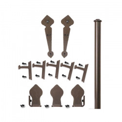 Custom Service Hardware QG.1100.07-NR Spade Hardware Short Bracket Oil Rubbed Bronze (No Rail)
