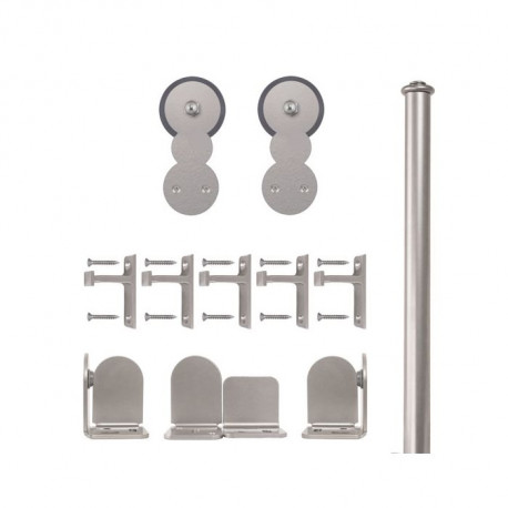 Custom Service Hardware QG.1300.C.02-NR Circles Hardware Short Bracket Kit Satin Nickel
