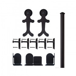 Custom Service Hardware QG.1300.GB.08-NR GingerBread Hardware Short Bracket Kit Black