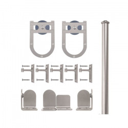 Custom Service Hardware QG.1300.HS.02-NR Horseshoe Hardware Short Bracket Kit Satin Nickel