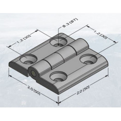 Illinois Lock Company PH60 Plastic Hinge