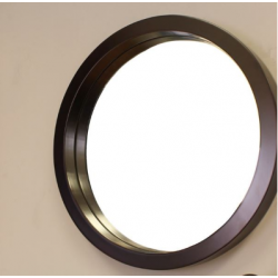 Bellaterra 804338-MIRROR-ES 21.7 in Round Mirror-Wood, Finish- Espresso