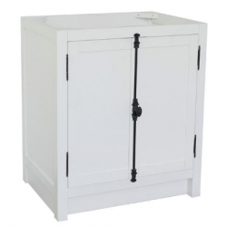 Bellaterra 400100-GA 30" Single Vanity In Glacier Ash Finish - Cabinet Only