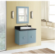 Bellaterra 400400-CAB-AB 31" Single Wall Mount Vanity In Aqua Blue
