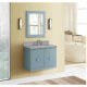 Bellaterra 400400-CAB-AB 31" Single Wall Mount Vanity In Aqua Blue