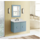Bellaterra 400400-CAB-AB 31" Single Wall Mount Vanity In Aqua Blue