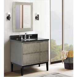Bellaterra 400500-LN 37" Single Vanity In Linen Brown Finish