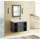 Bellaterra 400502-CAB-LY 37" Single Wall Mount Vanity In Linen Gray