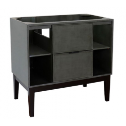 Bellaterra 400502-LY 36" Single Vanity In Linen Gray Finish - Cabinet Only