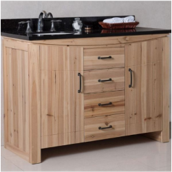 Bellaterra 6001L-48-NL 48 In Single Sink Vanity-Solid Fir-Natural