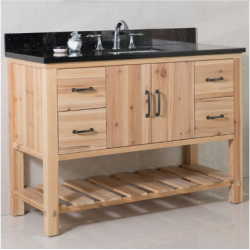 Bellaterra 6003-48-NL 48 In Single Sink vanity-Solid Fir-Natural