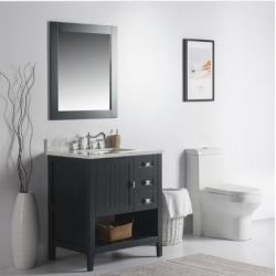 Bellaterra 77616-31 31" Single Vanity white Marble Top