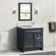 Bellaterra 400700-37L-DG 37" Single Sink Vanity In Dark Gray Finish Left Door/Center Sink