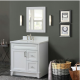Bellaterra 400700-37L-WH 37" Single Sink Vanity In White Finish Left Door/Left Sink